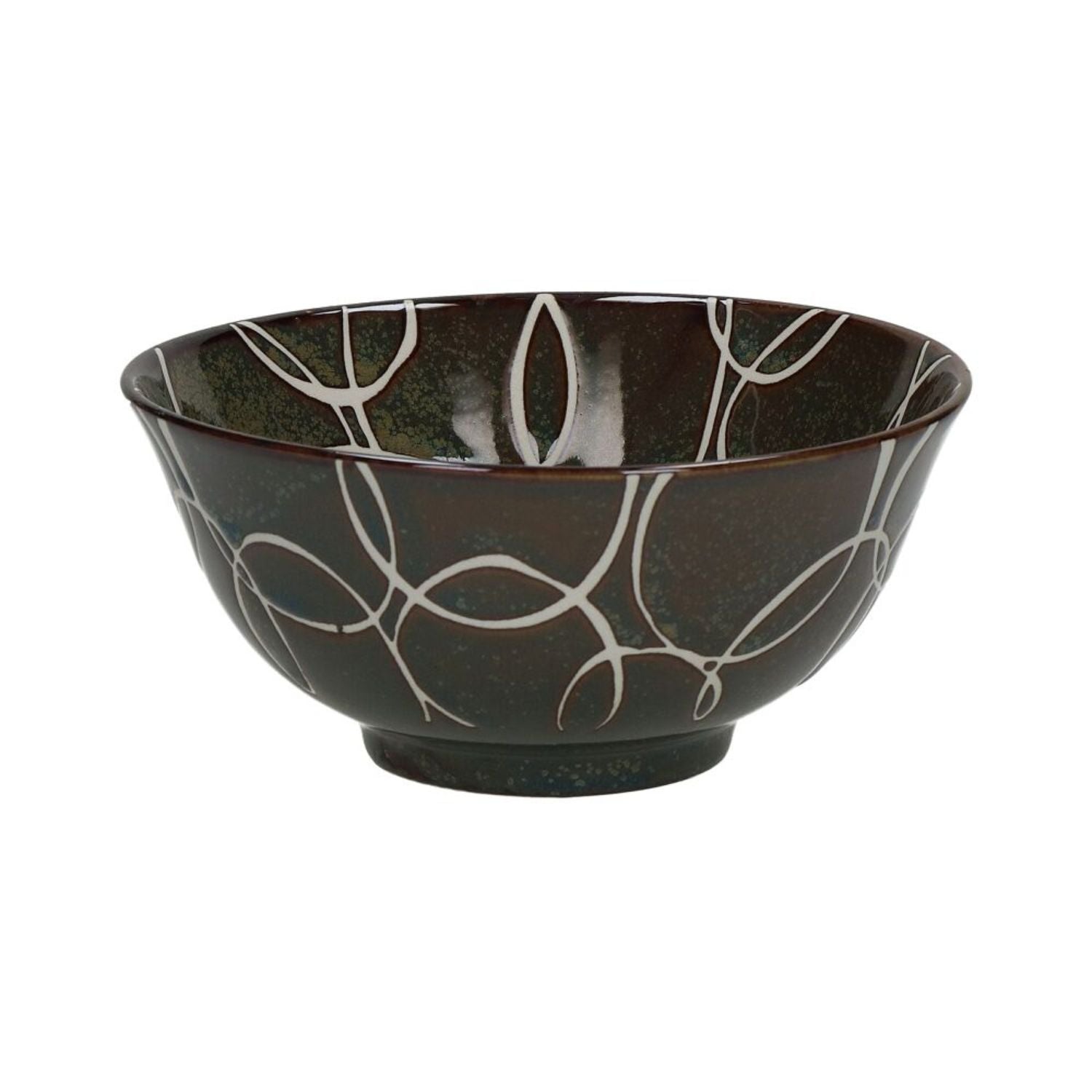 CERÁMICA |   BLOOM- Bowl porcelana bronce círculos blancos