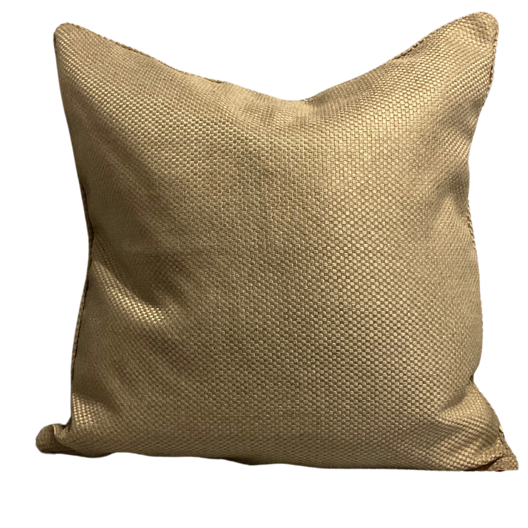 COJÍN  | Trama beige con vivo 60 X 60 CM